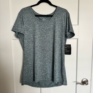 NWT Nike Athletic Dri-FIT Scoop Neck Short Sleeve T-Shirt Heather Green Sz XL